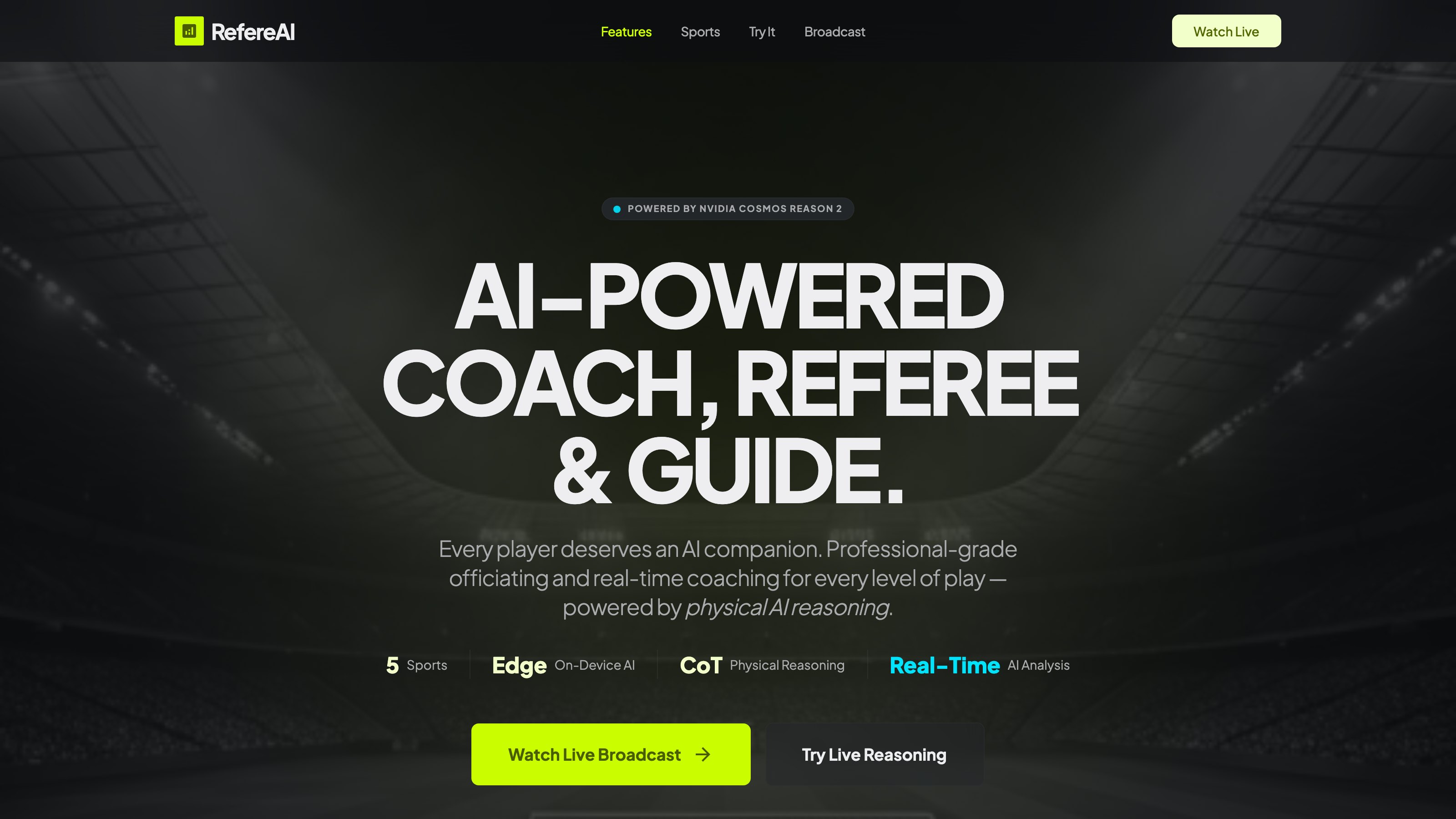 RefereAI product screenshot